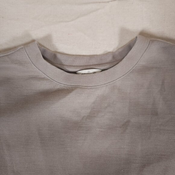 LL Bean Signature Short Sleeve Side Tie Gray Sweatshirt Womens Large Sporty - Picture 10 of 15